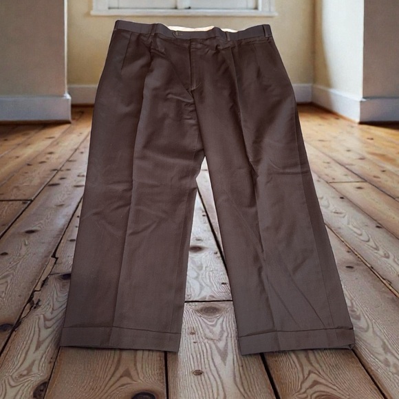 Paul Fredrick Other - Paul Fredrick Chocolate Brown Dress Pants 44x28.5